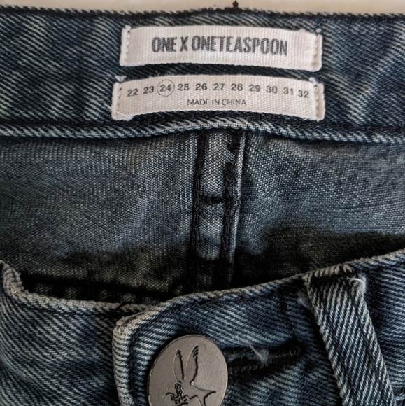 One TEASPOON freebird distressed jeans black faded - Picture 5 of 8